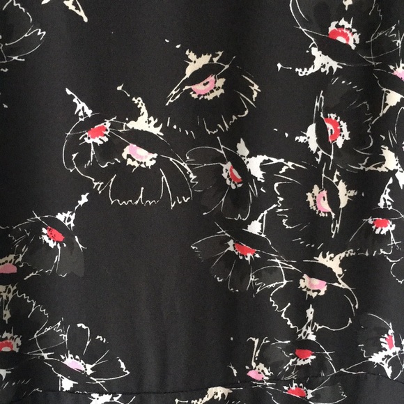 Floral print black dress by Banana Republic, size 4 Tall - Picture 2 of 4